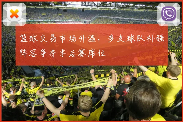 篮球交易市场升温,多支球队补强阵容争夺季后赛席位