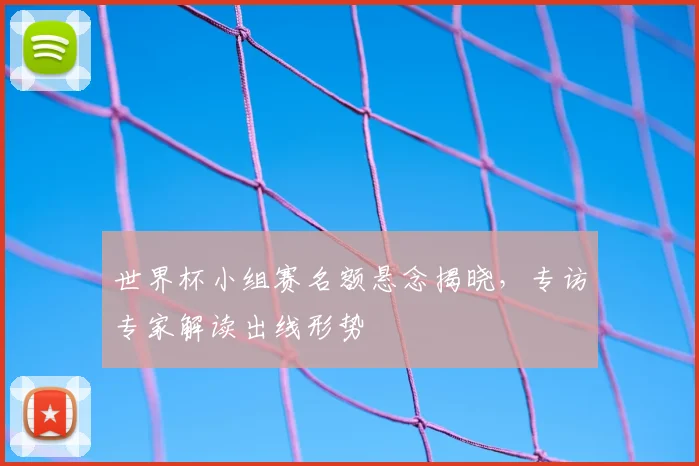 世界杯小组赛名额悬念揭晓,专访专家解读出线形势